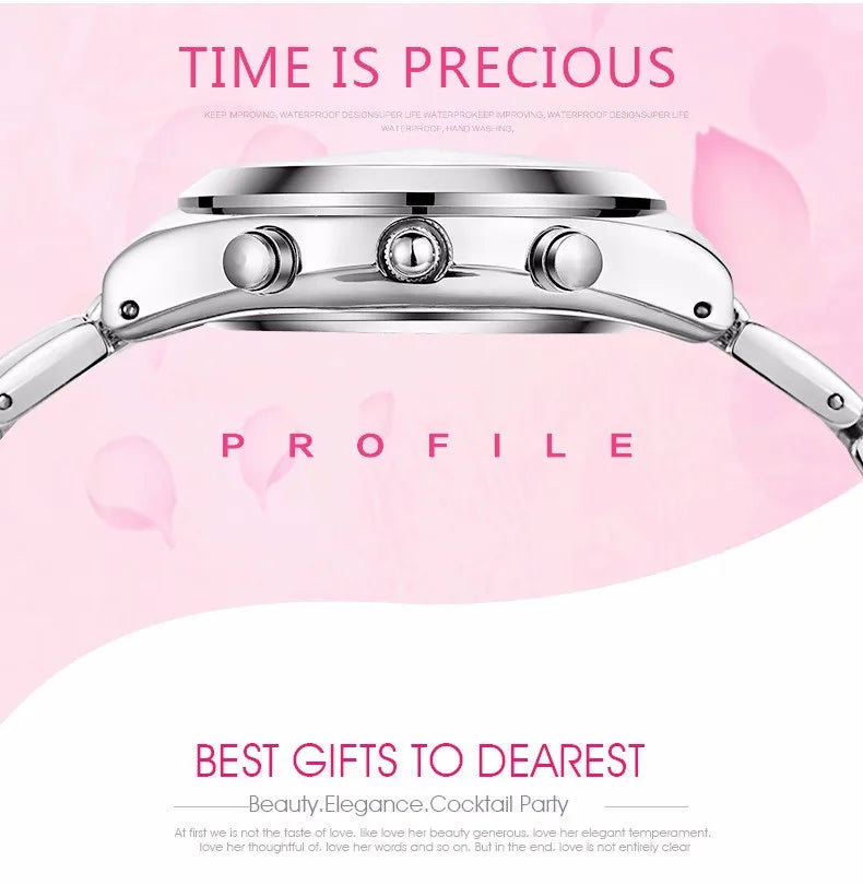 Fashion LONGBO Brand Luxury Waterproof Casual Quartz Watch Women Lady Gift Watches Waterproof Stainless Steel Watch Montre Femme