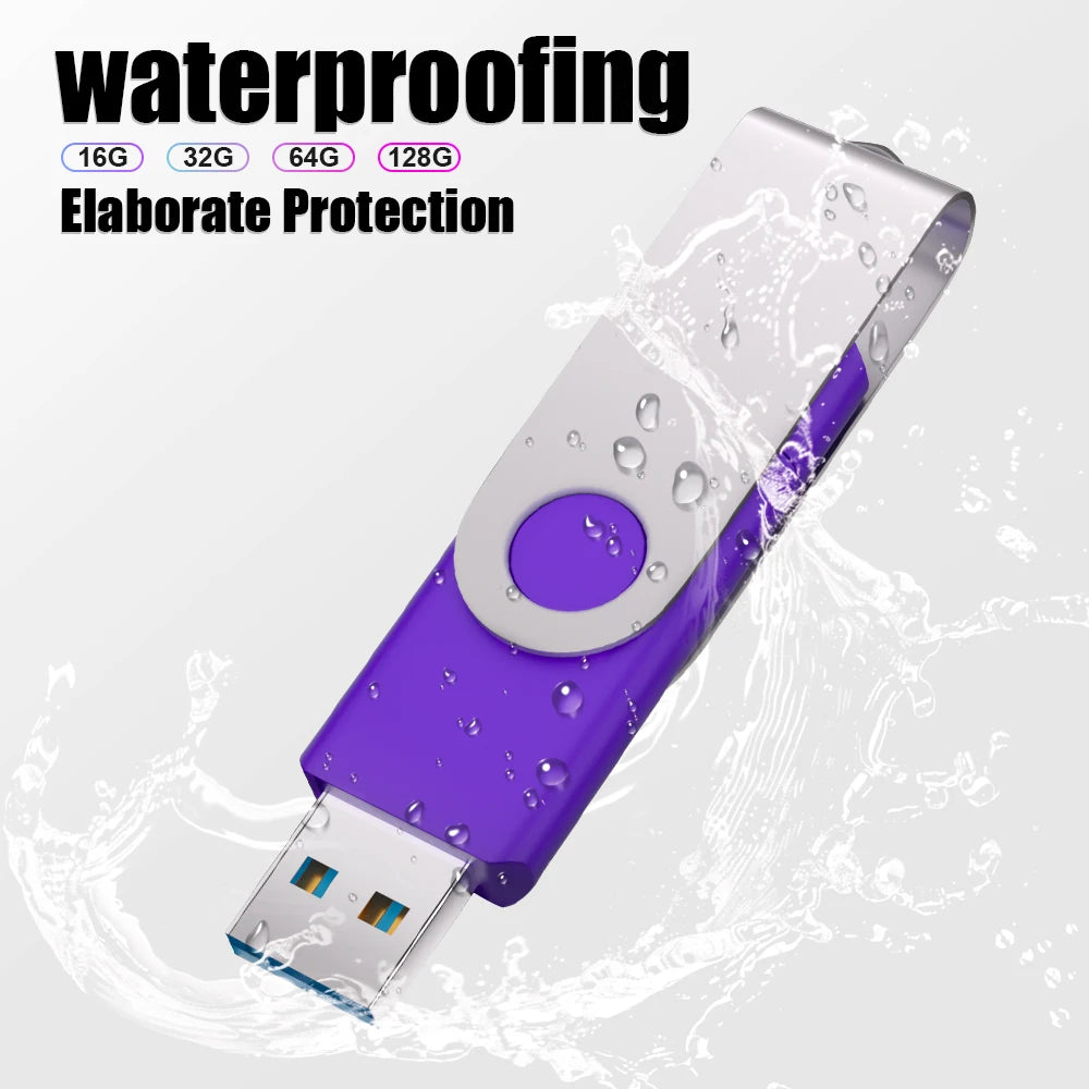 Rotable Usb 3.0 Type C Flash Drive 128GB 32GB 16GB Pen Drive high-capacity Pendrive 64GB 4G OTG 2 IN 1 Creative gift Usb Stick