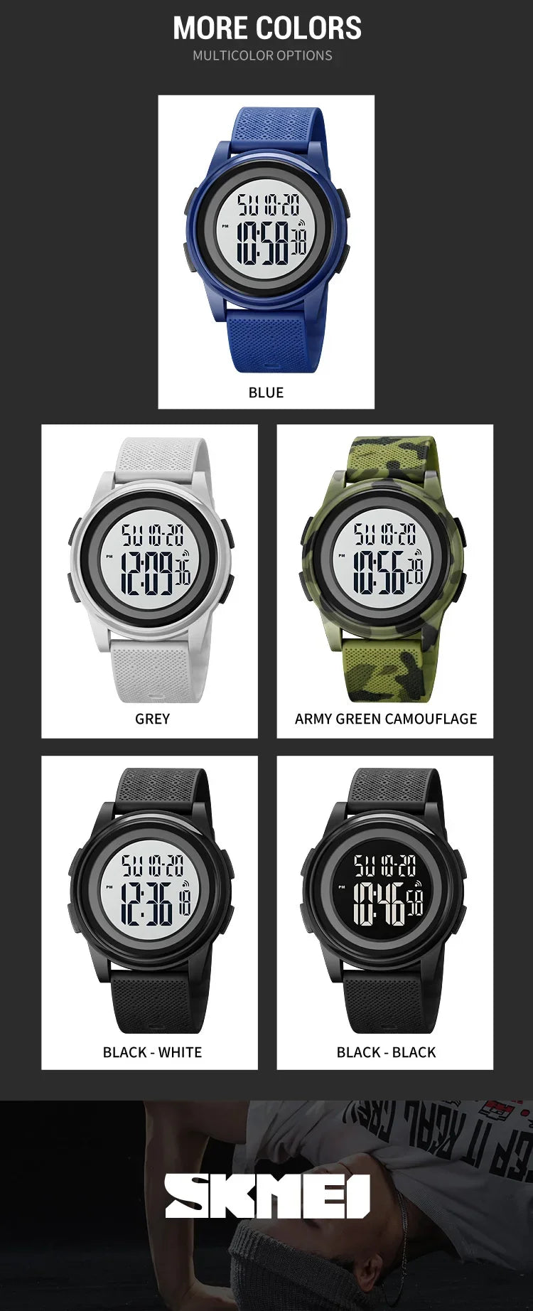 SKMEI 1895 Men LED Light Chrono Alarm Clock 5Bar Waterproof Digital Wristwatch relogio masculino Casual Countdown Sport Watches