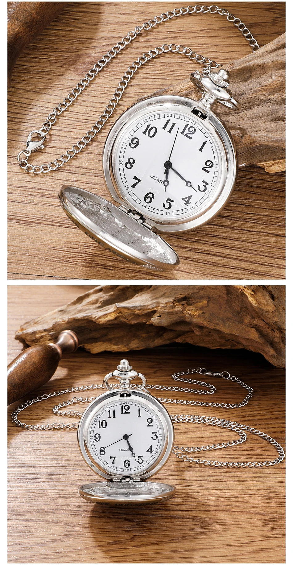 Vintage Silver Golden Luxury THE GREATEST DAD Quartz Pocket Watch Fob Chain Necklace Mens Fathers Gifts Clock Relogio De Bolso