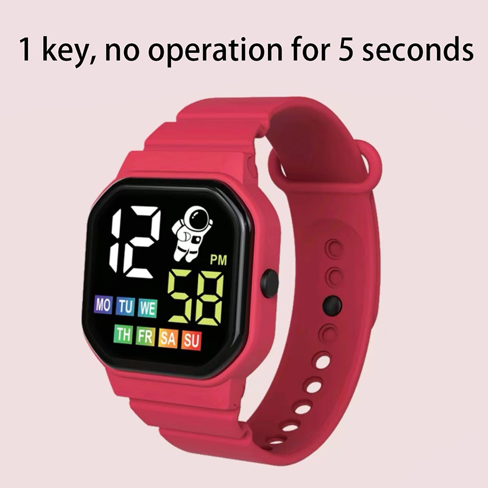 Led Digital Kids Watch For Boys Girls Cute Pattern Children Electronic Wristwatch Sports Waterproof Watches Student Child Clock