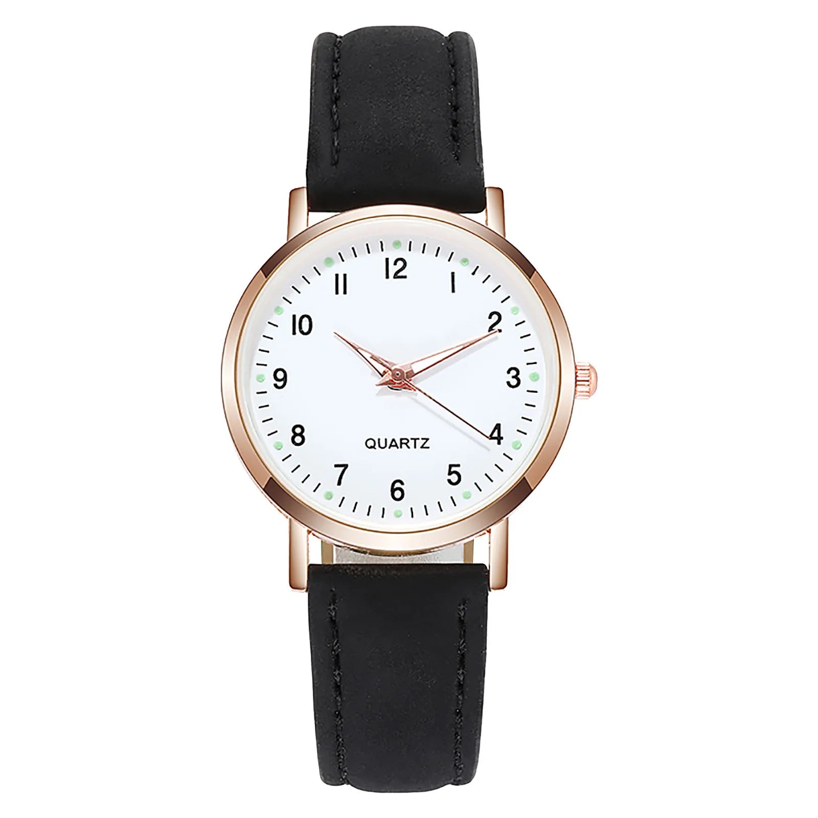 Women'S Simple Quartz Wristwatch Leather Strap Circular Arabic Numeral Dial Elegant Ladies Wristwatch Ladies Watch Gift