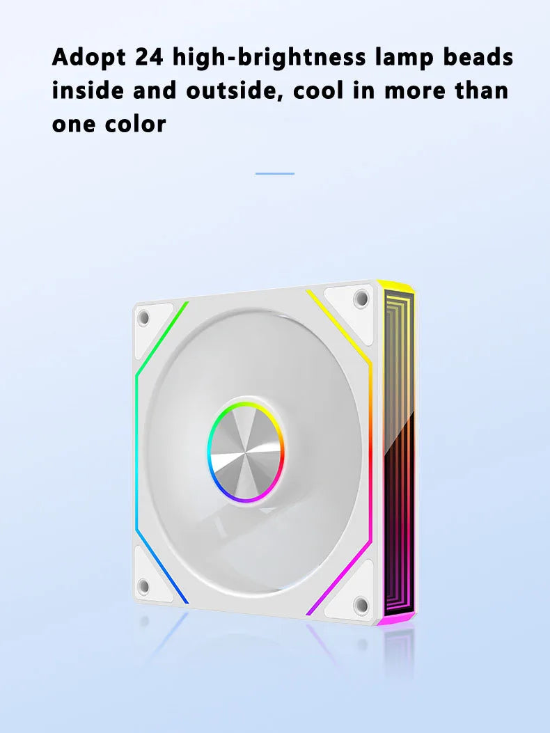 ICE Whale Prism 4RS Plus ARGB PC Case Fan 14cm Infinity Mirror Design Motherboard Light Sync 4PIN PWM CPU Cooler Fan ventilador