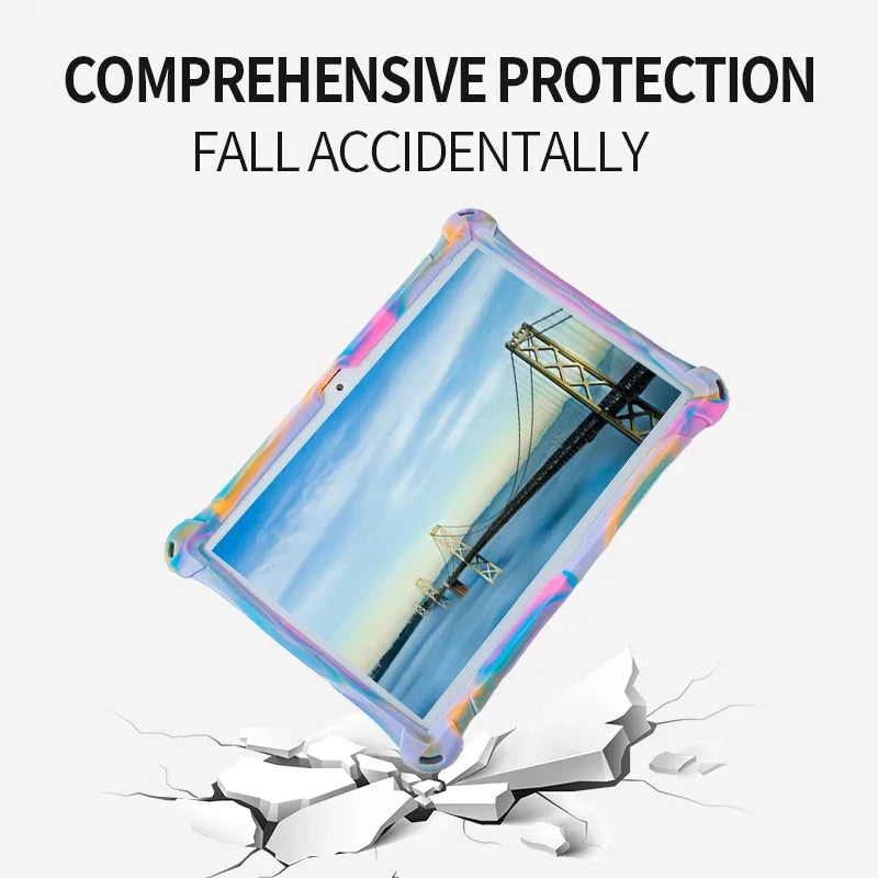 10.1 Universal Case Soft Silicone Tablet Funda for 10 10.1 inch Android Tablet PC Soft Shockproof Cover Case L 9.45 W 6.42inch