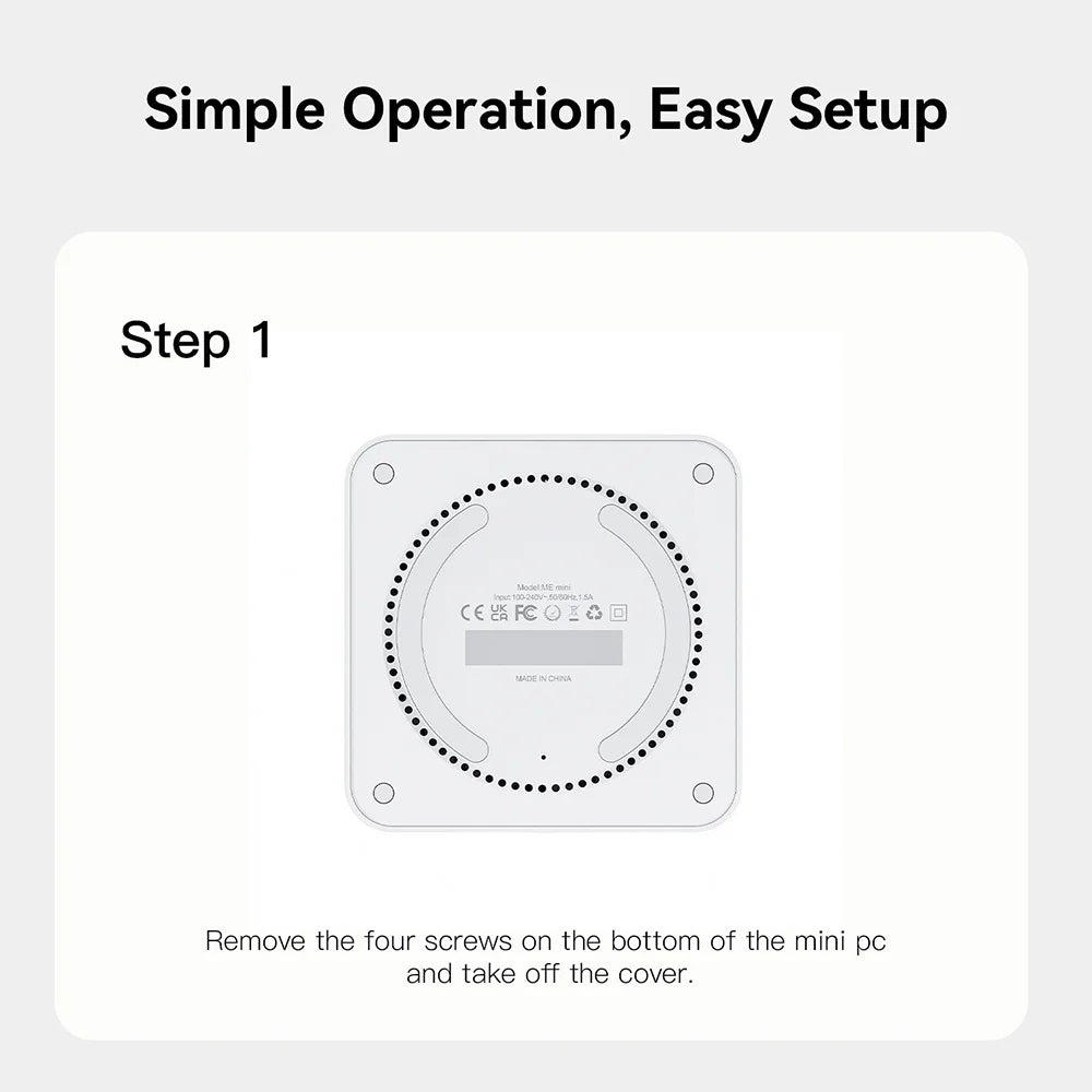 Home Network Storage MINI Host Beelink ME Mini NAS Intel Twin Lake N150 LPDDR5 4800MHz 12GB RAM 2T SSD WiFi6 4K Dual 2.5 Lan