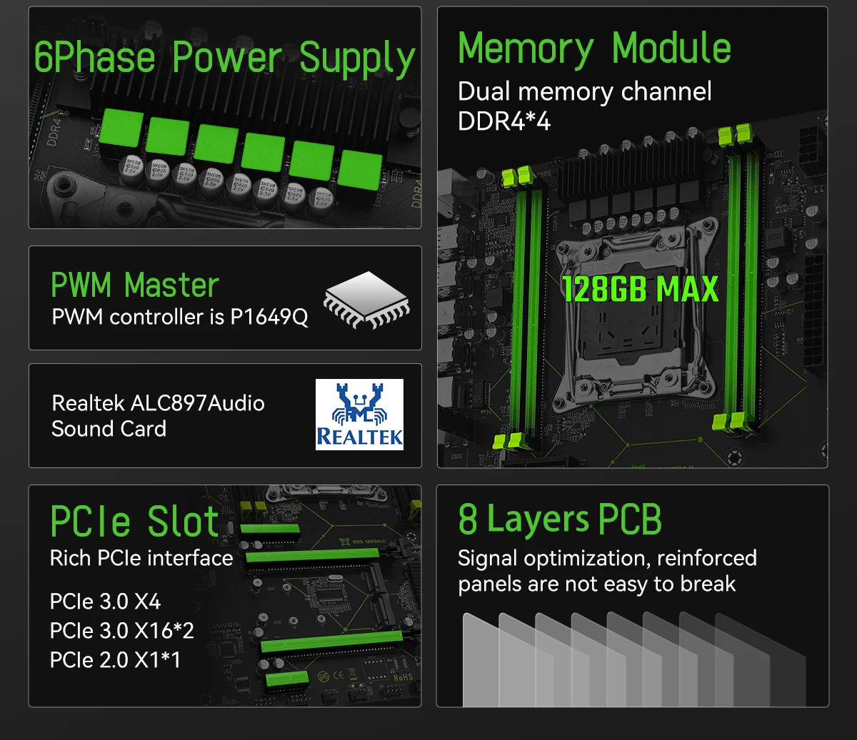MACHINIST X99 MR9A-H Motherboard Support LGA 2011-3 Xeon E5 V3 V4 CPU Processor DDR4 RAM Memory ATX NVME/SATA M.2