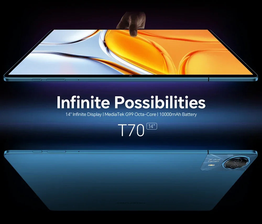 Teclast T70 Tablet MTK Helio G99 Android 14 8GB RAM 256GB ROM 14" 1920x1200 Display 13MP+8MP 4G LTE Global Version 10000mAh