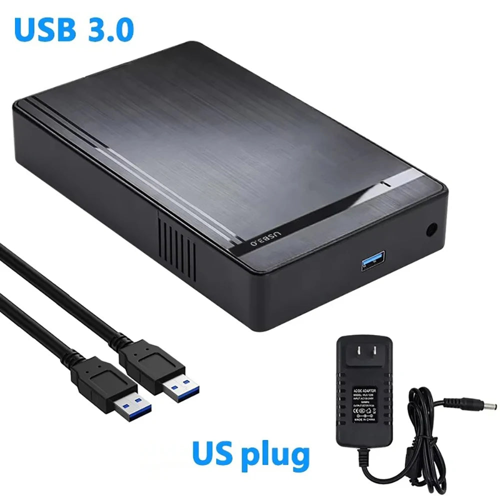 2.5/3.5 inch HDD Case USB 3.0 Hard Drive Disk Enclosure SATA to USB 3.0 Adapter External Hard Drive Box for PC Laptop Tool-less
