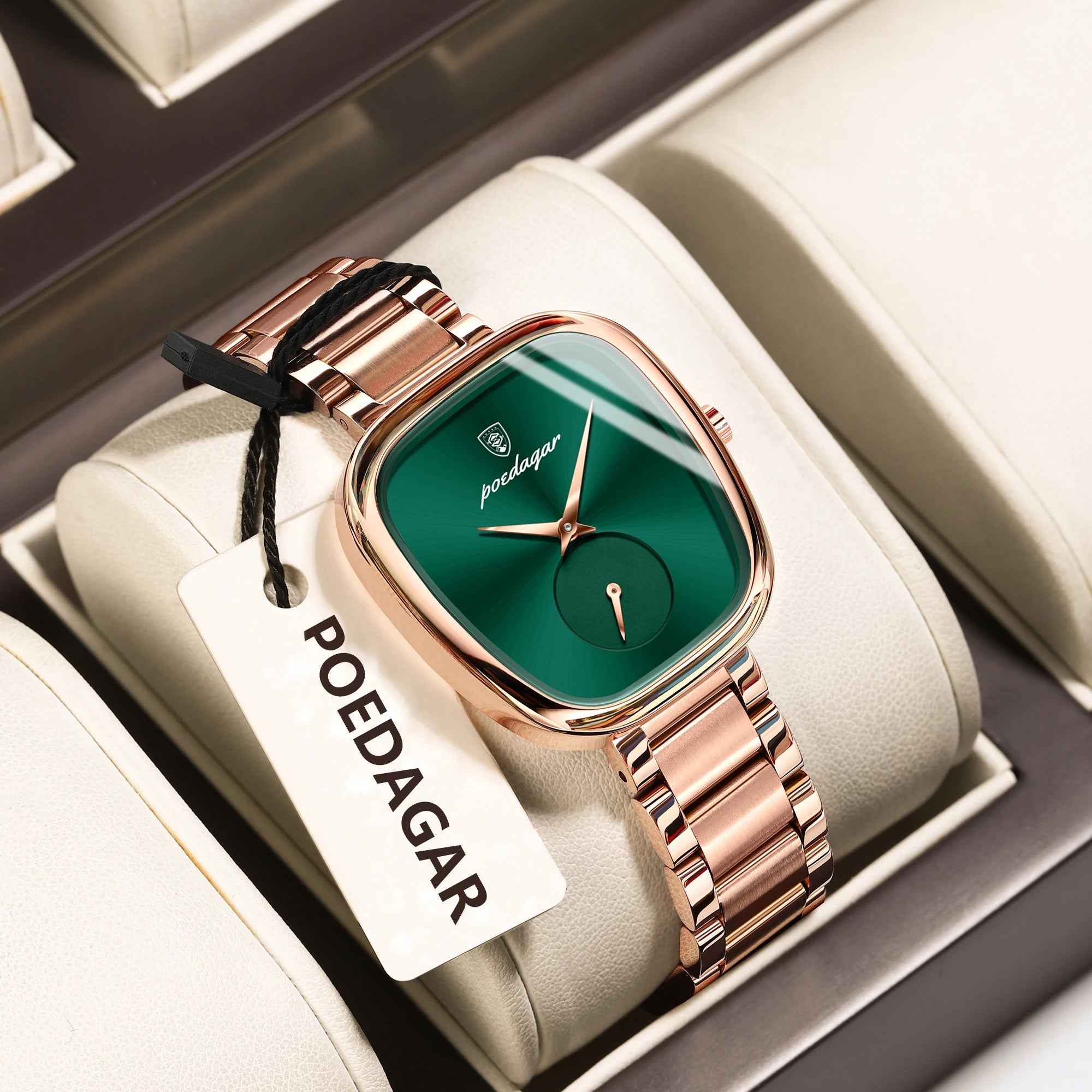 POEDAGAR Unique Elegant Ladies Watch Stainless Steel Waterproof Quartz Watches For Women High Quality Woman’s Stylish Wristwatch
