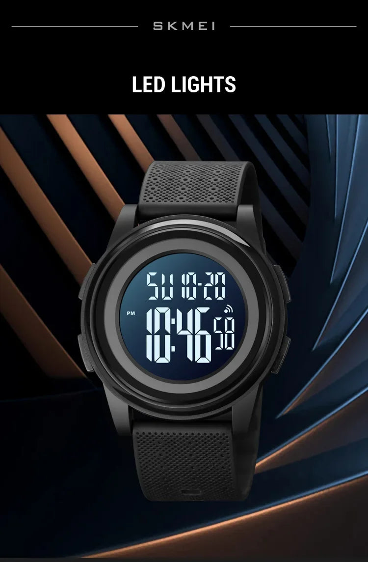 SKMEI 1895 Men LED Light Chrono Alarm Clock 5Bar Waterproof Digital Wristwatch relogio masculino Casual Countdown Sport Watches