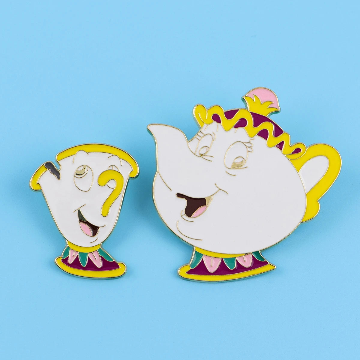 1-5pcs Mixed Cartoon Beauty and Beast Enamel Brooch Lapel Pin Badge on Backpack Costume Accessories Fashion Jewelry Gifts