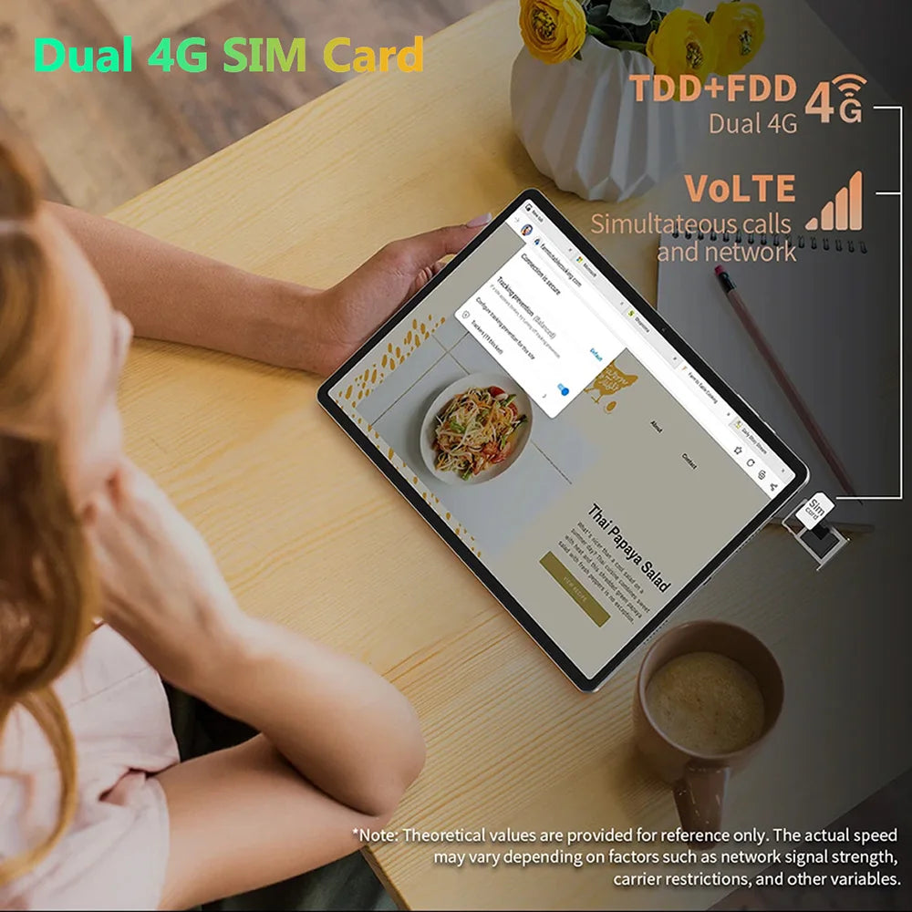 Nenmone Mpad15 Real 14" FHD Display Android 14 Tablet 14 Inch 4G LTE Unisoc T616 Octa Core 16GB RAM 512GB ROM 12000mAh Battery