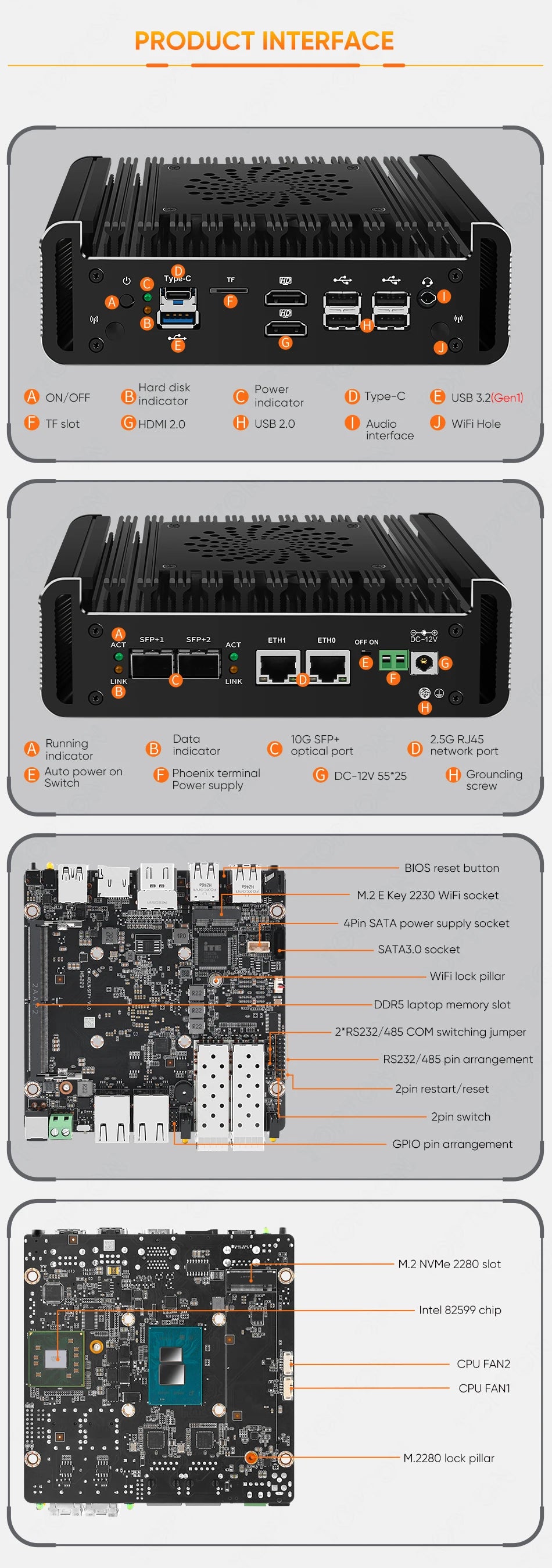 Topton Solid Firewall Router 2x10G SFP+ Intel i3 N305 N100 2xi226-V 2.5G Mini PC 2xNVMe 2xHD DDR5 pfSense Proxmox ESXi AES-NI
