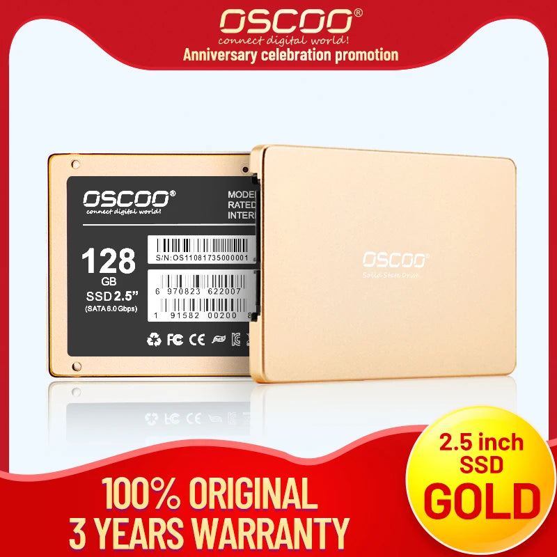 OSCOO 2.5 inch Sata3 MLC SSD Hard Drive 128GB 256GB 512GB Hdd Hard Disk Disc 2.5 " Internal Solid State Drive for laptop desktop