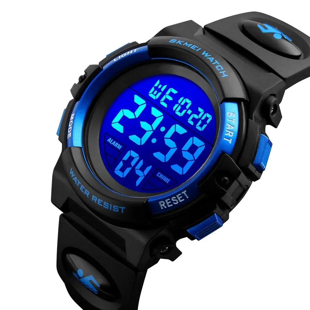 Skmei 1266  Children's Watch Boys and Girls' Alarm Clock Timing Digital 5Bar Waterproof Children's LED Watches 1258 1689 1999