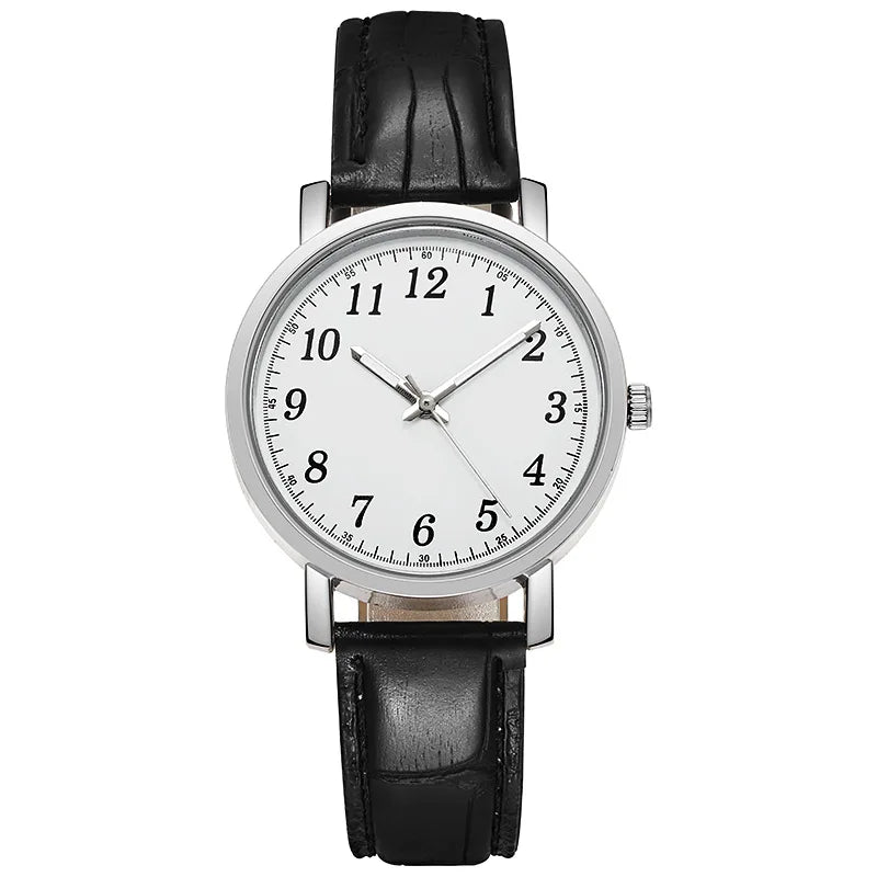 New Couples Watches Leather Strap Minimalist Fashion Quartz Wristwatches Multiple Colors for Loved Ones Gift Parejas Montre