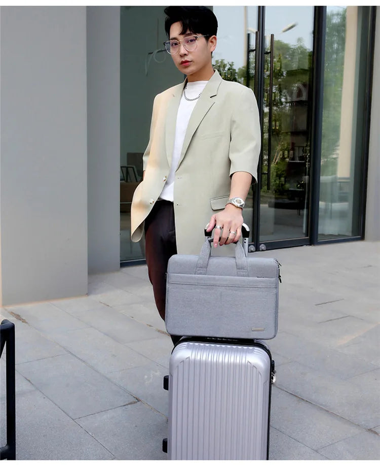 Laptop Bag Sleeve Case Shoulder HandBag Notebook Pouch Briefcases For 13.3 14 15.6 17.3 Inch Macbook Air Pro HP Huawei Asus Dell