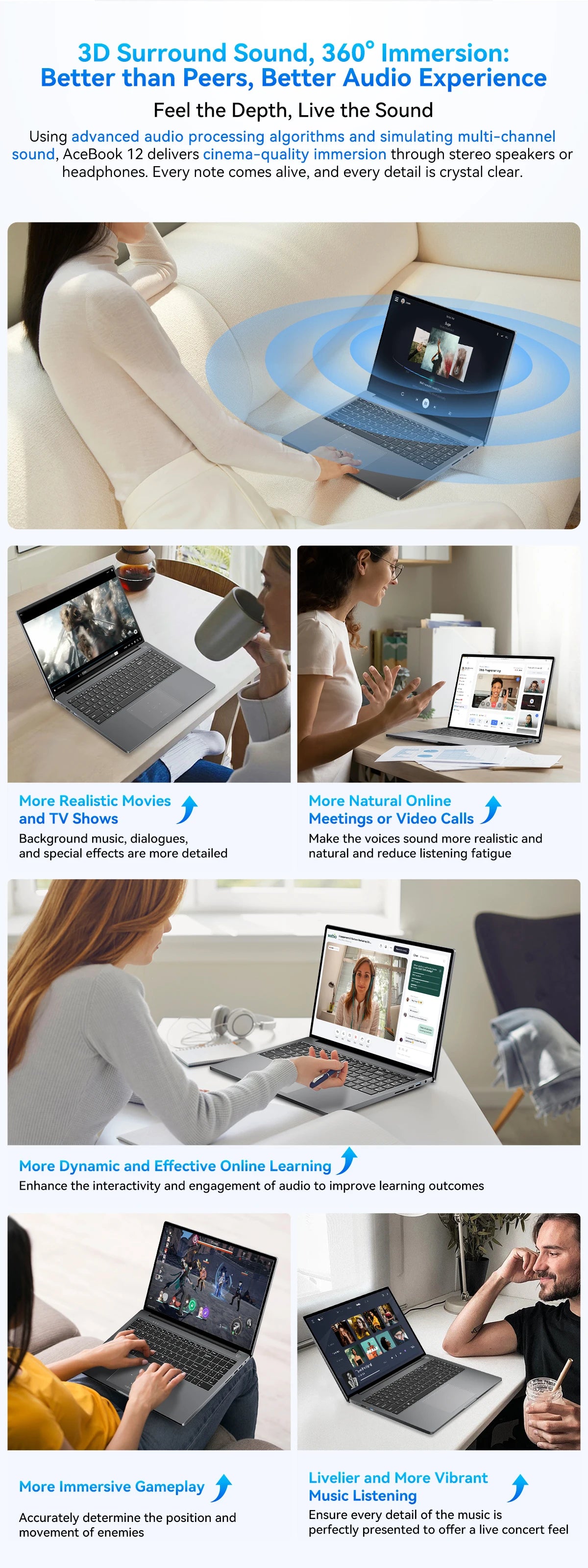Blackview AceBook 12 Win 11 Laptop 16'' FHD IPS , Intel I5-1030NG7 Notebook, 16GB RAM 512GB SSD, 2-in-1 Fingerprint Power Button