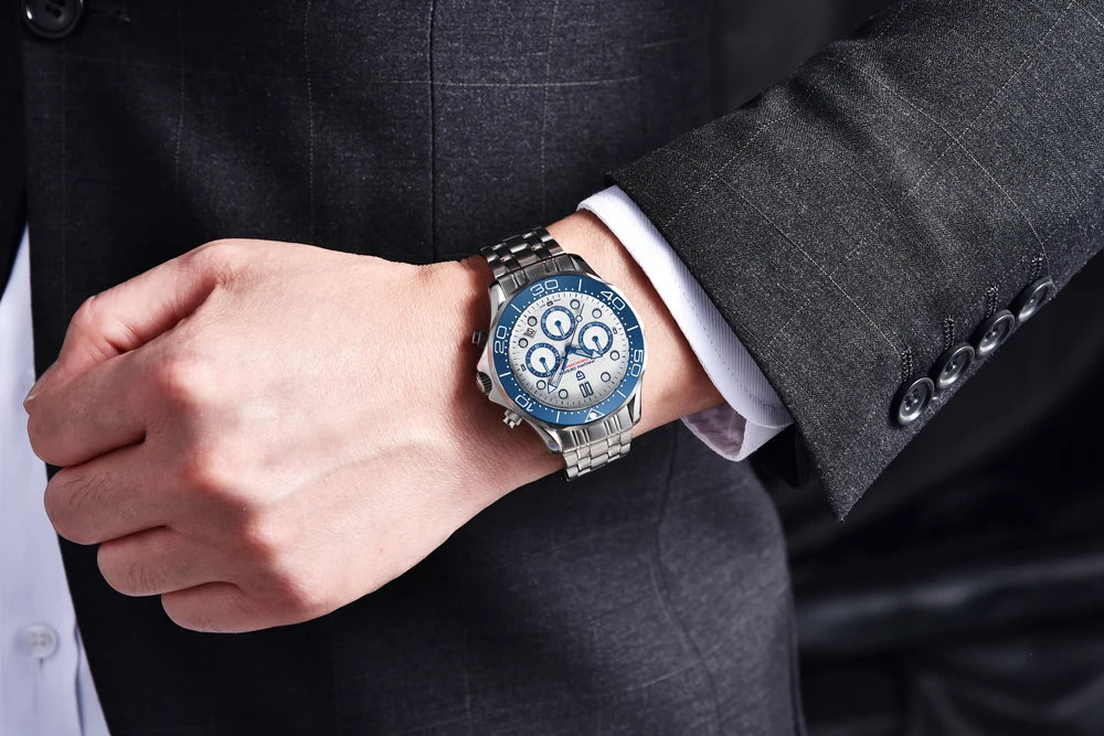 PAGANI DESIGN Men's Watches 2025 Top Brand Luxury Quartz Watch For Men Stainless Steel Chronograph Waterproof Sport VD53 Reloj