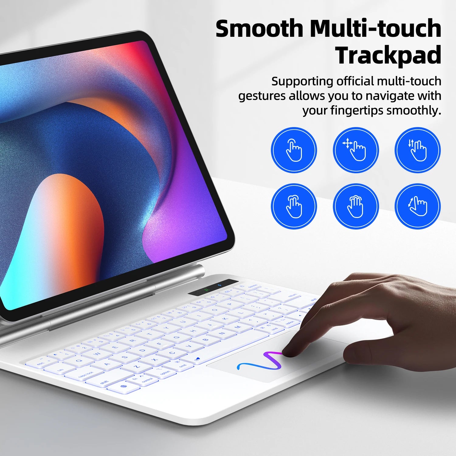 Smart Pogo Pin Keyboard case for iPad Air 11 2025 M3 for iPad Air 6 11 2024 Pro 11 Air 4 Air 5 10.9 Trackpad teclado ipad  키보드