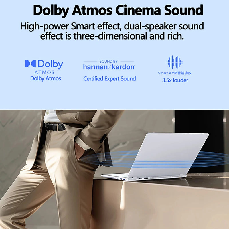 Laptop 14 inch dual touch screen Intel Celeron N5805 8GB RAM 2TB SSD, 4700mAh high-definition camera 1920 * 1200 portable