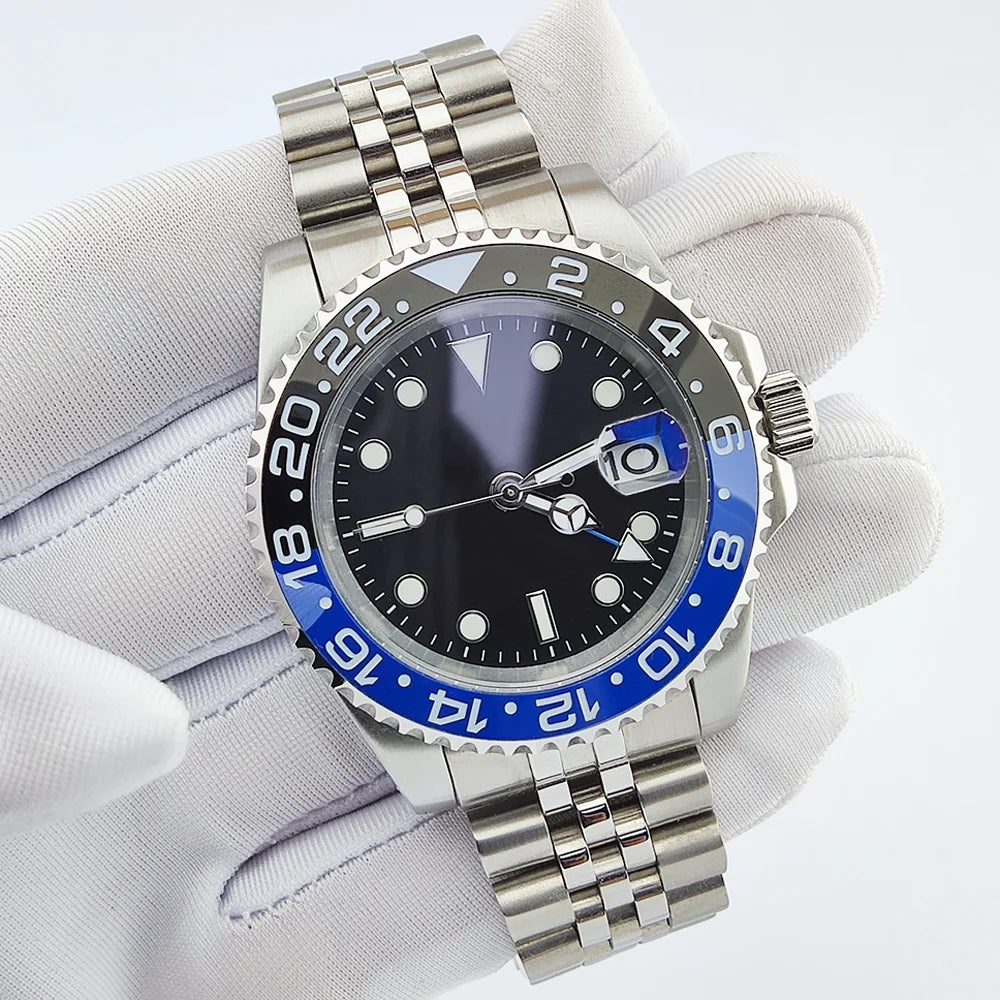 Luxury Men's Watches GMT Watches Sapphire Glass Waterproof Watches NH34 Movement Watches OUMASHI Watches Support Customized Logo