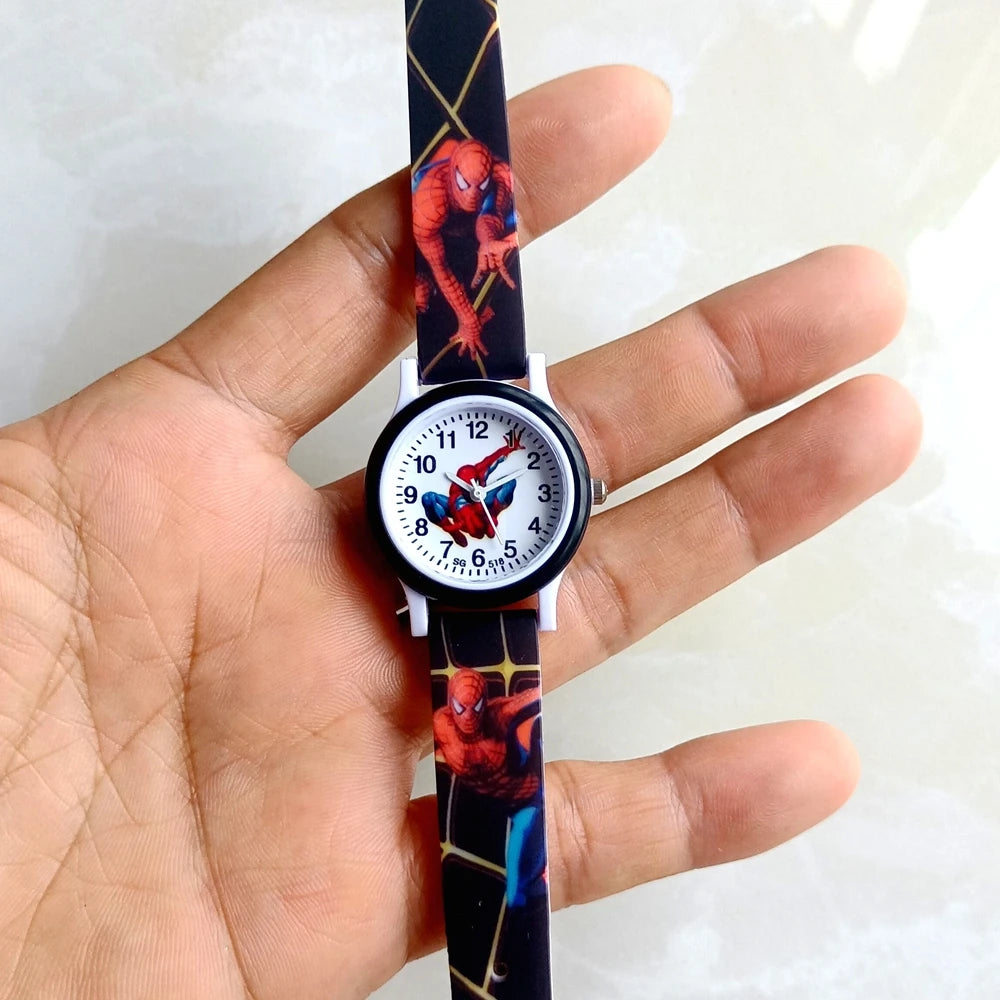 MINISO Cartoon Superhero Princess Unicorn Butterfly  Silicone Kids Children Boys Girls Quartz Birthday Party Gift Watches