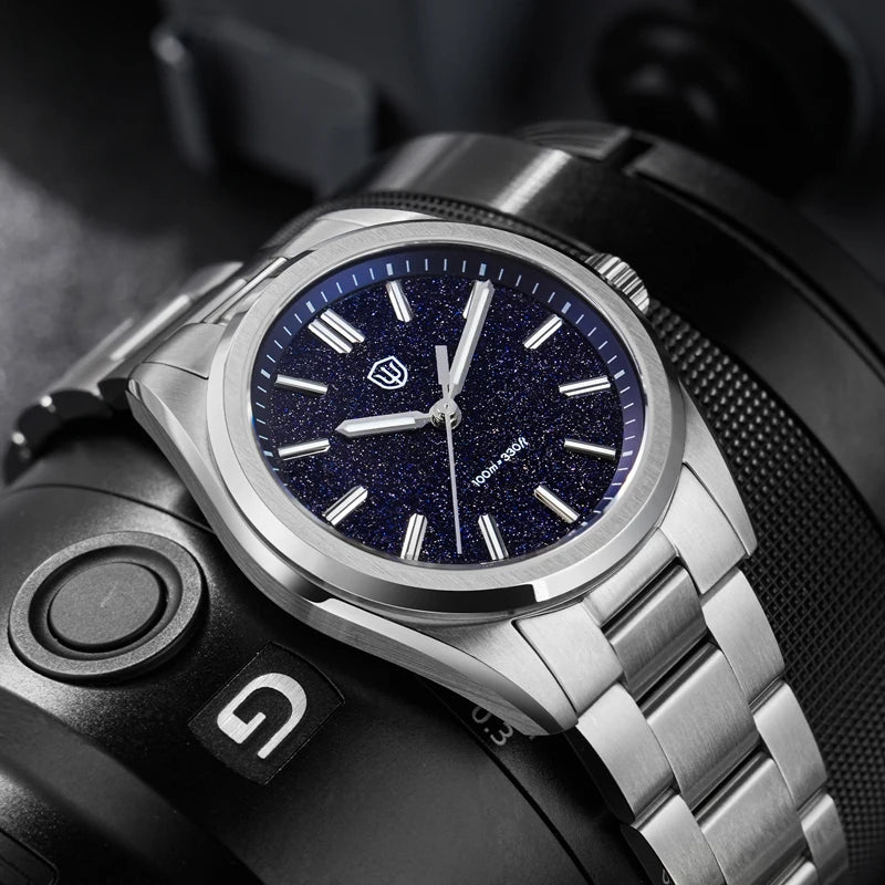 Watchdives WD0003B 36mm Quartz Men Watch VH31 Sweep Seconds Movement Stainless Steel Watches Luminous Waterproof Sapphire