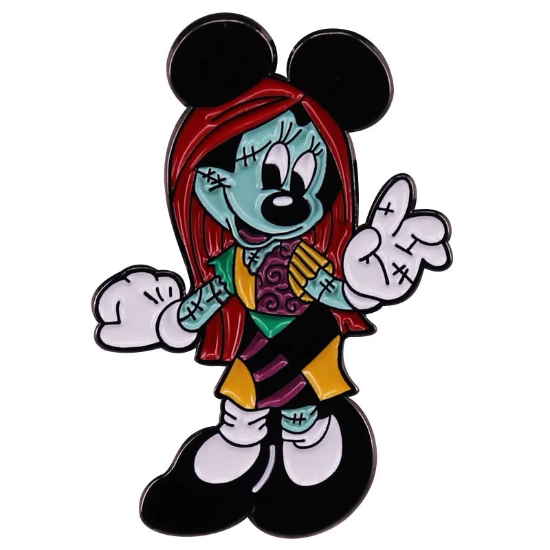 Kim Possible Enamel Pins The Nightmare Before Christmas Sally Metal Brooch Cartoon Badge Jewellery Backpack Accessory Gifts