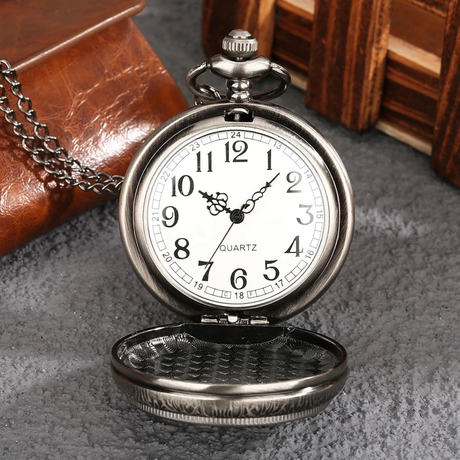 Retro Gray 12 Constellations Astrology Pattern Quartz Pocket Watch Necklace Chain Birthday Gifts Pendant Watch for Friend Unisex
