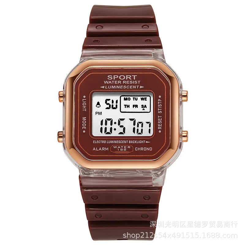 New Children's LED Digital Watch Student Multi Functional Outdoor Sports Watch Minimalist Men's and Women's Electronic Watch