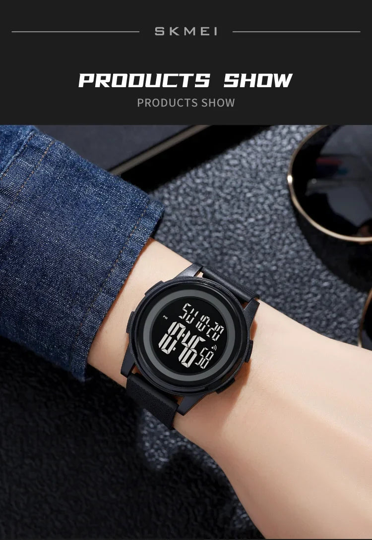 SKMEI 1895 Men LED Light Chrono Alarm Clock 5Bar Waterproof Digital Wristwatch relogio masculino Casual Countdown Sport Watches