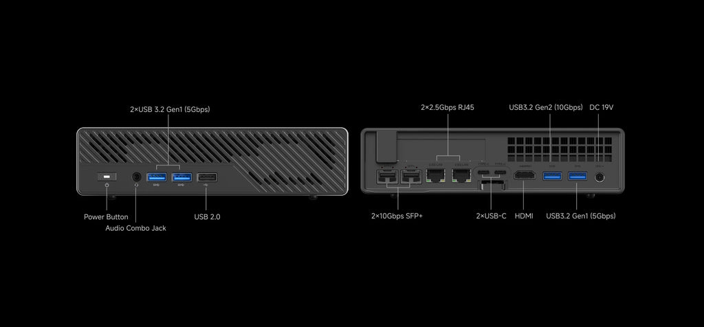 MINISFORUM MS-A2 MINI PC Ryzen 7 7945HX Ryzen 9 9955HX DDR5 (Up to 96GB) M.2 2280 NVMe SSD WiFi6E BT5.2 PCIe4.0*4 Gamer Computer