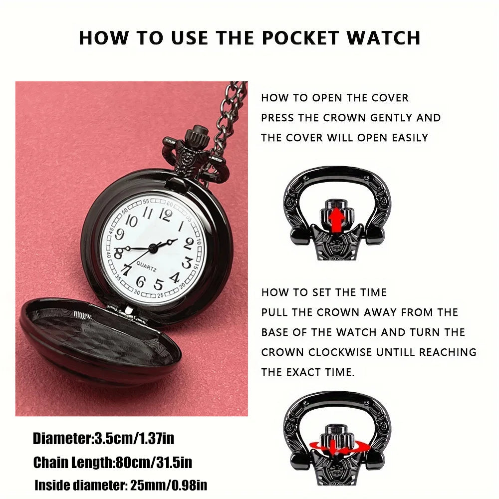 Vintage Cool Pocket Watch Two Dragon Moon Elegant Exquisite Clock With Necklace Chain Lovers Masculino Relogio Best Gift