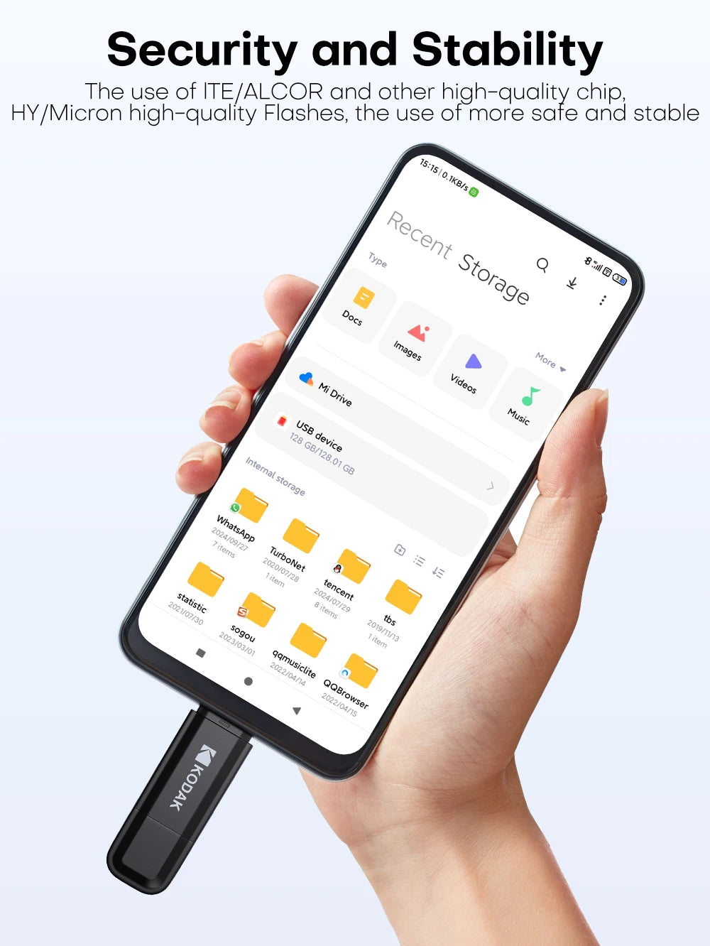 KODAK USB 3.2 Type-C Flash Drive 128GB 64GB USB3.2 Gen 1 OTG High Speed Pen Drive Memory Stick Pendrive for Phone Computer