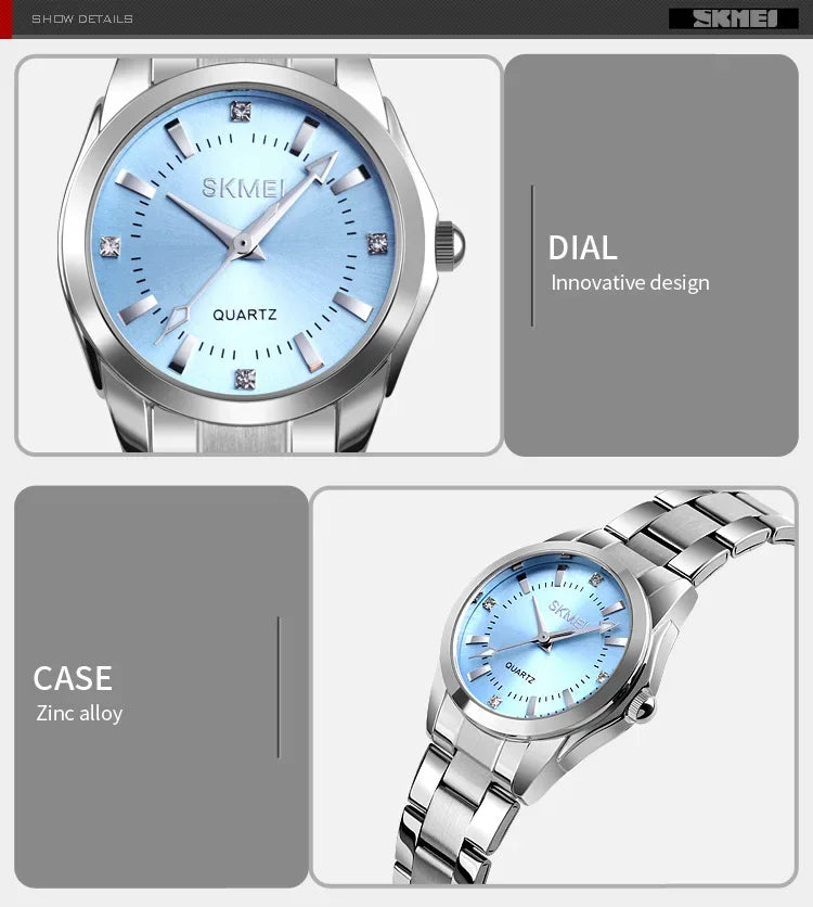 SKMEI1620  For Women Thin Lady Hour Ladies reloj mujer Fashion Simple Quartz Women Watch Movement Luxury Quartz Watches