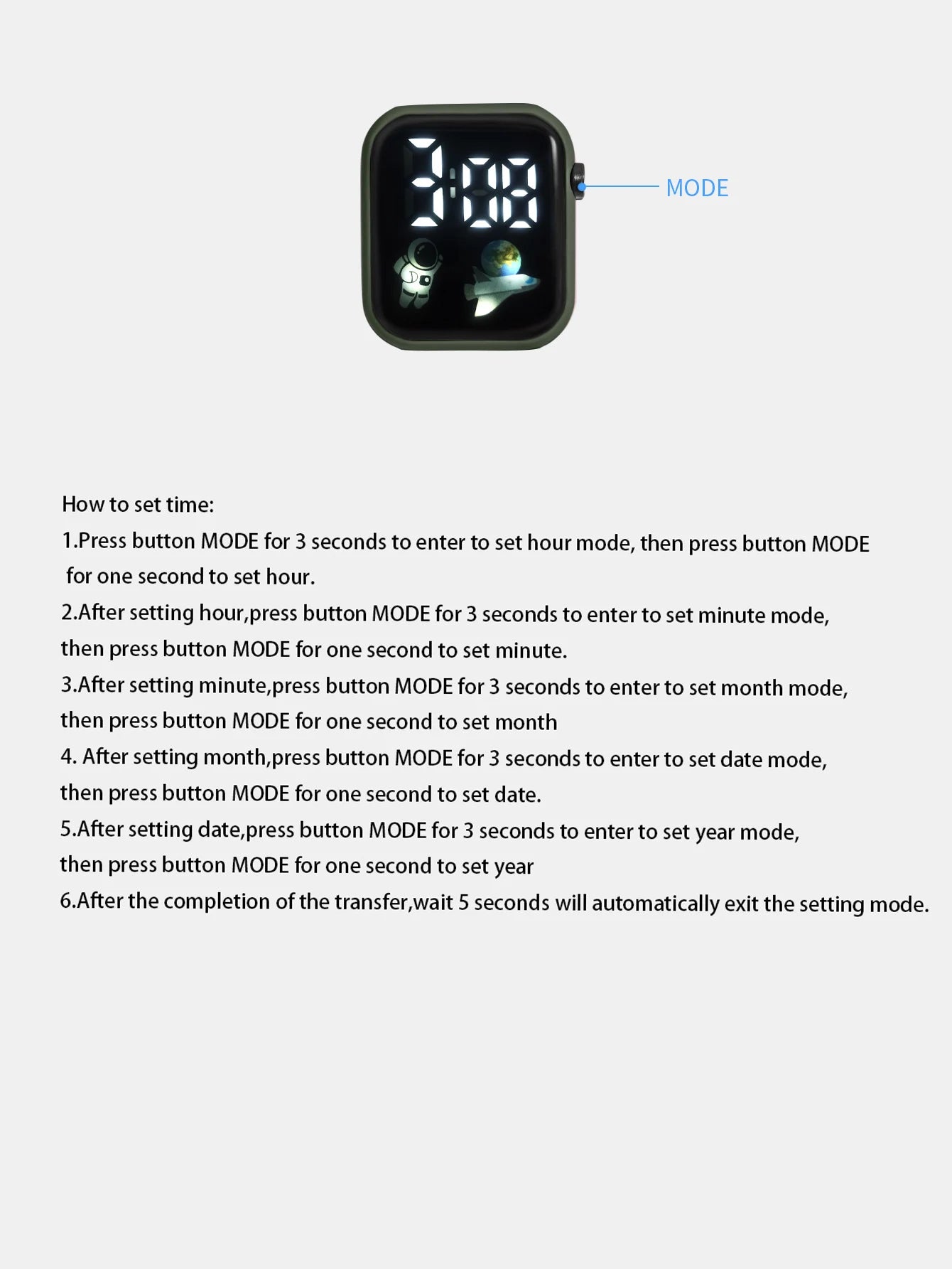 2PCS Children's Smart Watch Bracelet Simple and Fashionable Student Outdoor Sports Electronic Watch Gift for Boys and Girls
