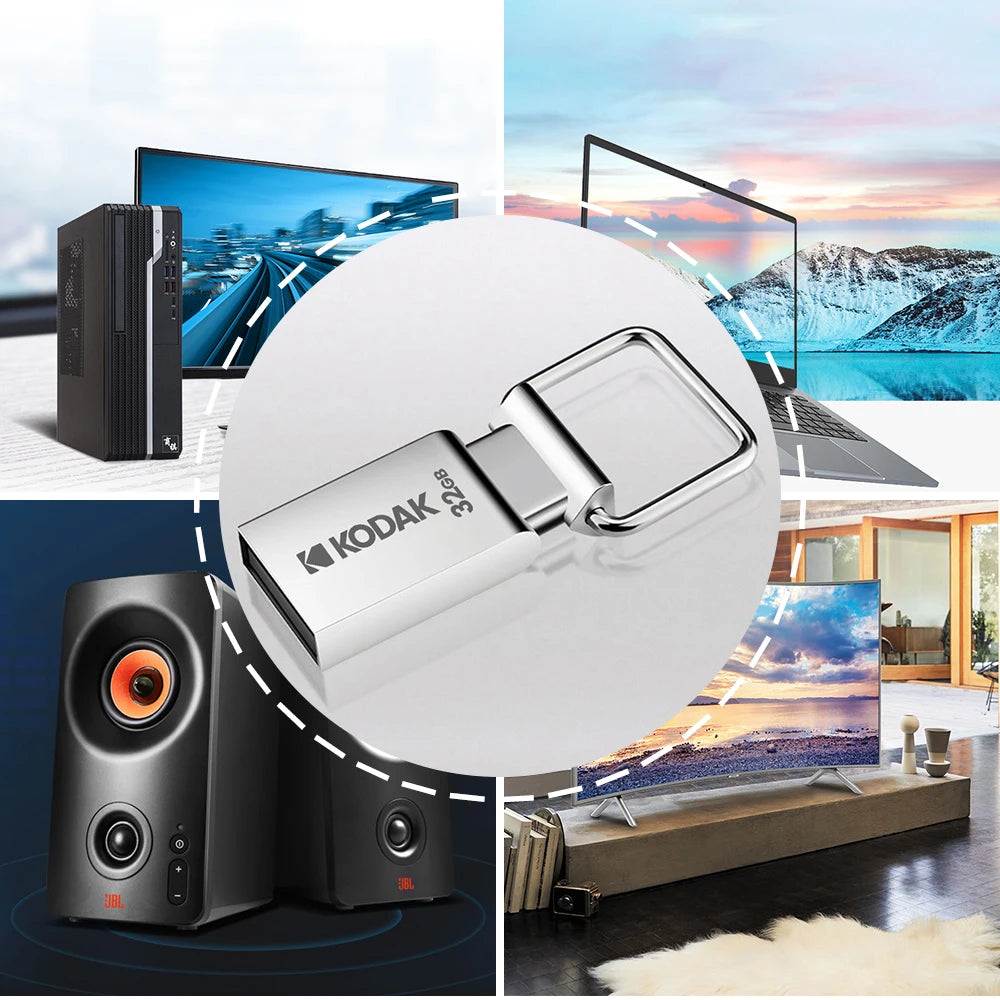 Kodak USB Flash Drive K112 64GB Mini  Pendrive Metal U-disk for smartphone PC desktop laptop macbook