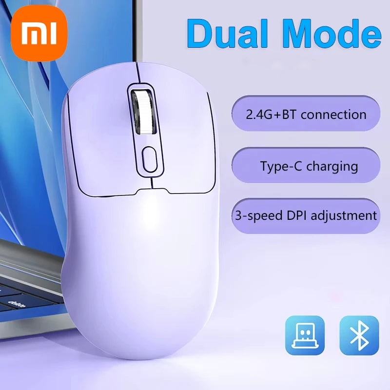 Xiaomi Wireless Mouse Rechargeable Silent Bluetooth Dual Mode DPI Adjustment Office Tablet Laptop Accessories For Android IOS
