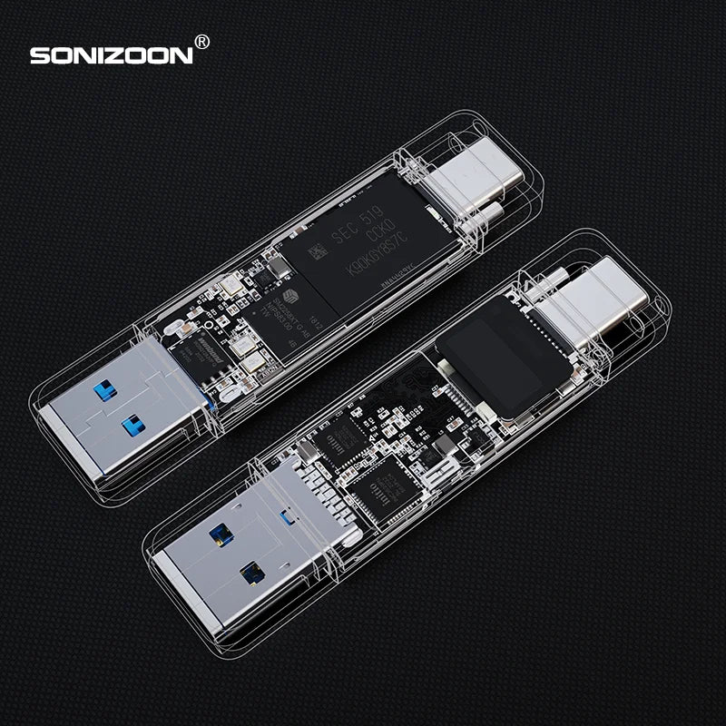 Sonizoon Fingerprint Encryption Portable SSD512/256GBWrite Protection Function Solid State USB Flash Drive TPYEC PenDrive USB3.2