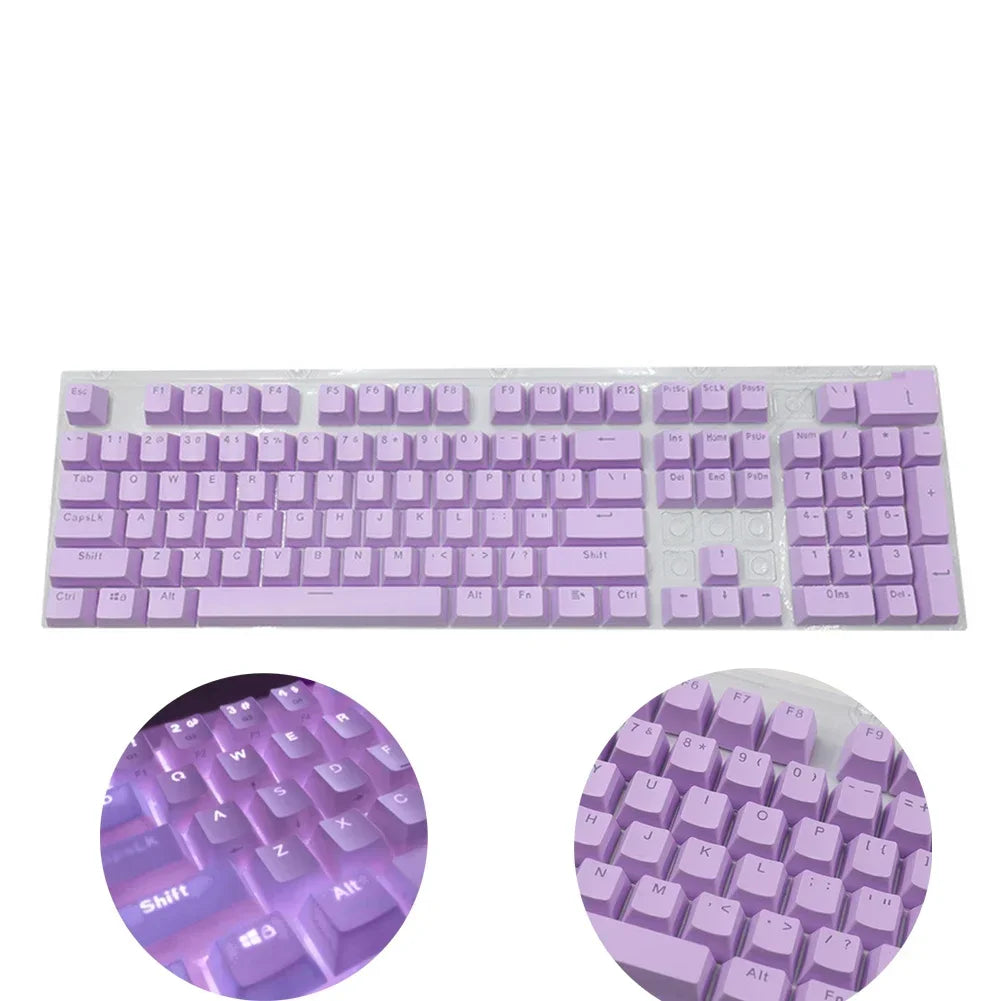 104pcs Universal Mechanical Keyboard Keycaps Ergonomic Blank Keycaps For Cherry MX Mechanical Keyboard Replacement Backlit Key