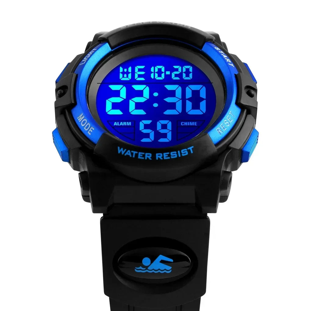 Skmei 1266  Children's Watch Boys and Girls' Alarm Clock Timing Digital 5Bar Waterproof Children's LED Watches 1258 1689 1999
