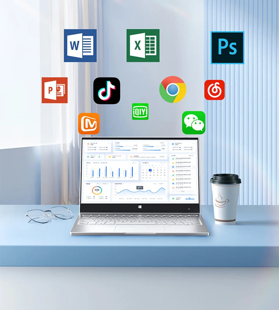 2 in 1 mini Laptop Computer Portable Touch Screen 11.6" Intel i7-8500Y 8GB 1TB Windows 11 Pro Office Learning Tablet PC Notebook