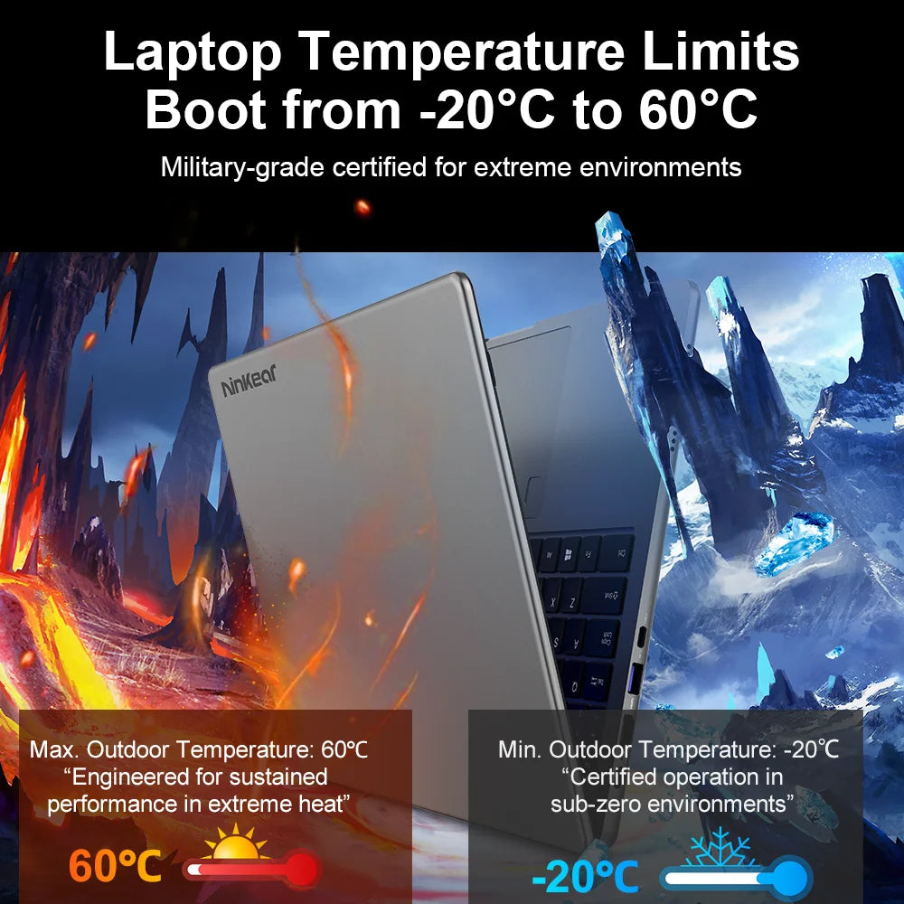 Ninkear A15 Pro Laptop AMD Ryzen 5 7430U 16GB RAM 1TB SSD Fingerprint Unlock 16 inch 120Hz 2560*1600 Screen Notebook Computer