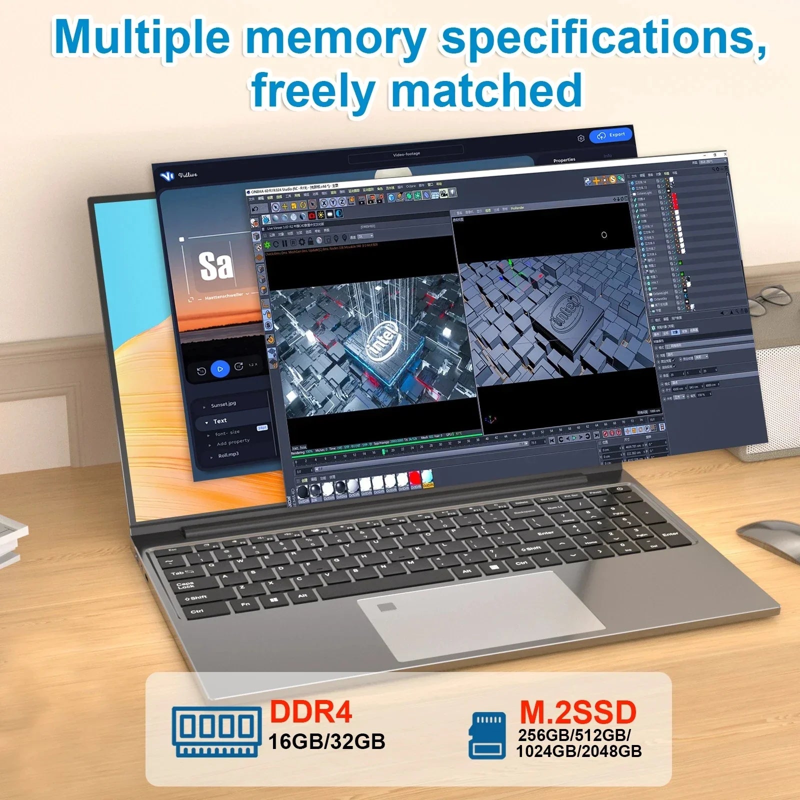 Xiaman 15.6" Portable Laptop Computer Intel Core i3 6100U Windows 11 Pro Notebook PC Gamer 16GB RAM 512GB 1TB SSD Gaming Laptops