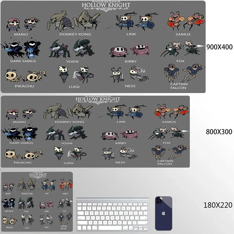 Hollow Knight Gaming Accessories Mouse Pad Office Laptop Cartoon Game Cabinet Mausepad PC Anime Cute HD Table Mat Large Carpet