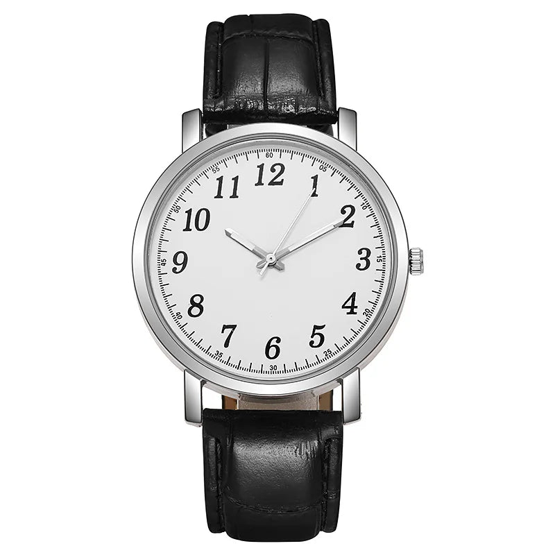 New Couples Watches Leather Strap Minimalist Fashion Quartz Wristwatches Multiple Colors for Loved Ones Gift Parejas Montre