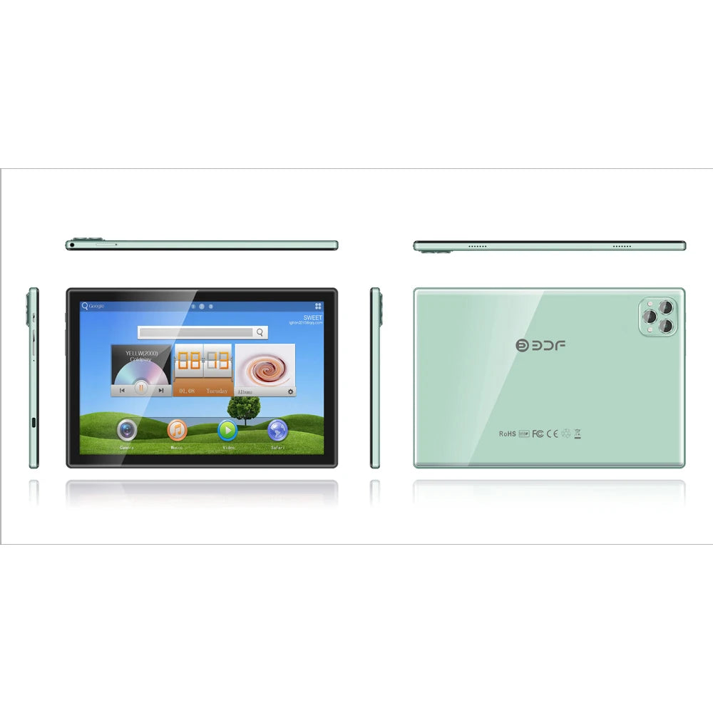 BDF P50 Tablet Pc 10.1 Inch 8GB RAM 256GB ROM Android 11 Octa Core 4G LTE Internet WiFi Global Version