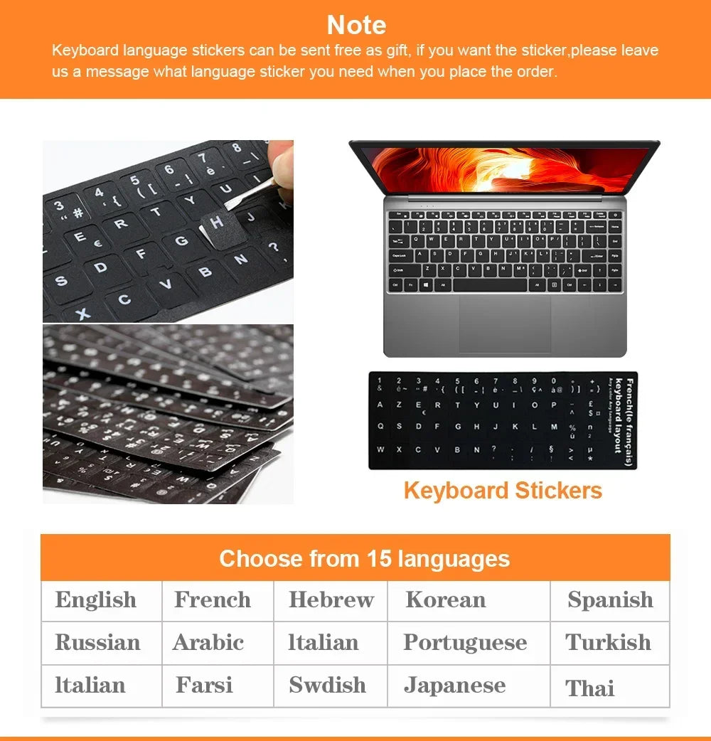 N4000 14.1 Inch 128GB 256GB 512GB 1TB SSD Windows 11 Pro Inte Laptop Intel Portable Laptos Student Notebook Dual core Laptop