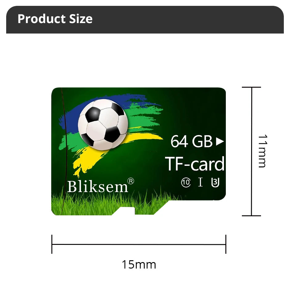 Bliksem Mini TF Card 64GB A1 Memory Card for Surveillance Equipment Cell Phone Computer High Speed TF Card 64G U3